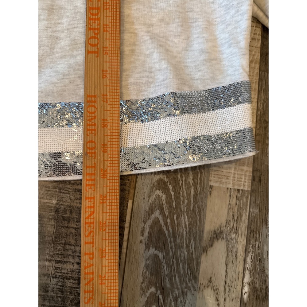 Gameday Couture Clemson Tigers Gray Collegiate Sweatshirt ACC Sequin Hem Sz L - Picture 6 of 7
